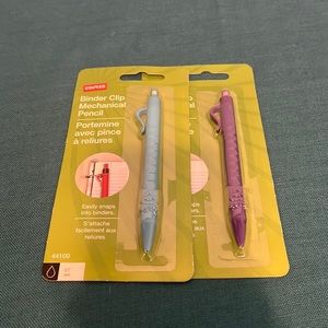 Staple binder clip, mechanical pencils